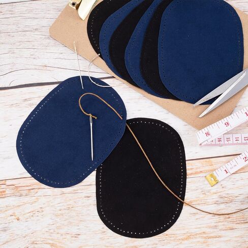 Elbow Patches for Sweaters 8pcs, Sew-On Fabric Repair Patch Oval Elbow Knee Patches for Puffer Down Jackets Shirts Trousers Coat Clothing Holes Fixing in Saudi Arabia