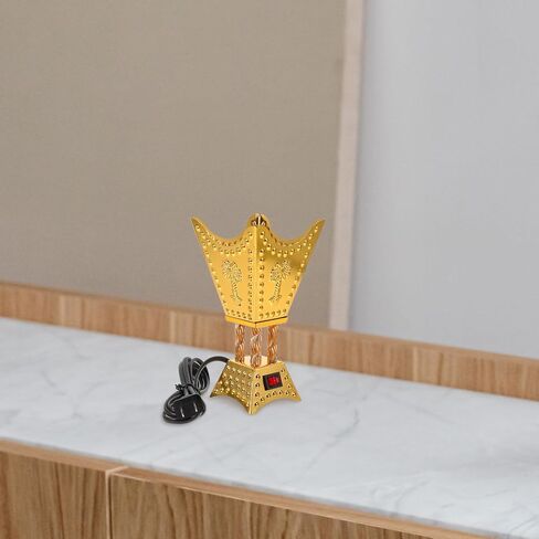 Alipis Bakhoor Electric Incense Burner Oud Frankincense Resin Burner Church Charcoal Electric Burner Arabic Incense Burner Yoga Spa Aromatherapy Burner Home Decor, Golden in Saudi Arabia