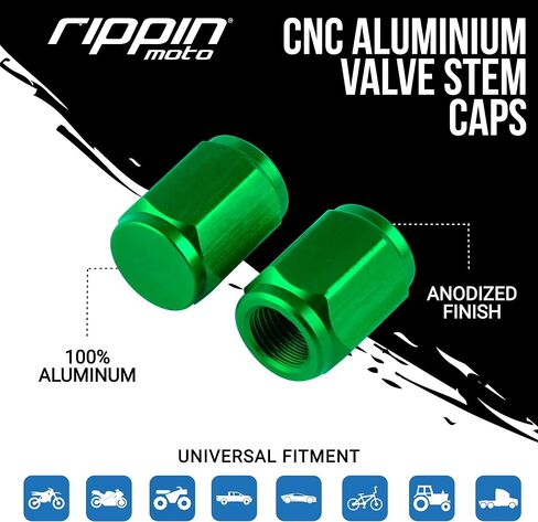 Blue Tire Caps - Premium CNC Aluminum Valve Stem Caps (2-Pack) | Universal Valve Stem Cover Caps for Motorcycles, Bikes, ATVs, Cars & Trucks (Blue) in Saudi Arabia