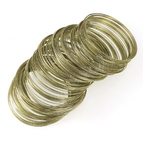 Jewelry Wire 100 Loop Memory Steel Wire Beading Wire for Jewelry Making Wrapping Stones Necklaces and DIY Cable Wire Bracelet, Antique Bronze