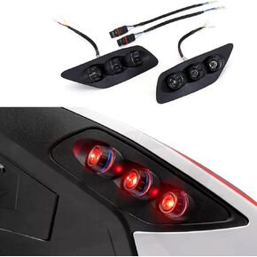 Motorcycle Rear Turn Signals LED Indicator Light Flasher For BMW S1000RR 2020-2022 Motorcycle Turning Signals Blinker Tail Light Replacement (Black)