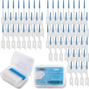 200PCS Soft interdental Brushes, Dental Toothpicks Brush Between Teeth, Tooth Flossing Brush Disposable for Cleaning, Toothbrush Clean Tool, Blue Colors