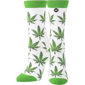 Odd Sox, Weed Fan Leaves, Fun Cute Socks for Women, 5-10