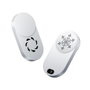 Hamosong Phone Cooler Magnetic Ultra Thin Radiator with Semiconductor Fan Cooling Function and LED Temperature Display for Smartphone Gaming (White)