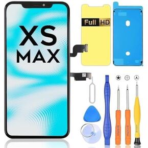 Screen Replacement for iPhone Xs Max, 6.5-inch FHD Display and Touch Digitizer Full Assembly (Face ID, 3D Touch, True Tone)