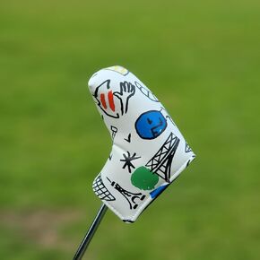 Golf Club Head Covers for Driver Fairway Woods Colorful Cartoon Personality Graffiti Head Cover Wood Headcovers PU Golf for All Woods and Drivers