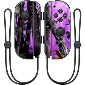 MightySkins Skin Compatible with Nintendo Joy-Con Controller wrap Cover Sticker Skins Purple Tree Camo