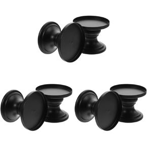 Wedding Candle Holder 2 Pcs Metal Pillar Candle Holder Wrought Iron Metal Post Black at Home Spell Candle Holders