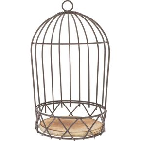 PRETYZOOM Vintage Birdcage Candle Holder Iron Candlestick Holder Bird Cage Candle Holders Table Candle Holder Canterpiece for Wedding Yard Home Decoration (12x24cm)