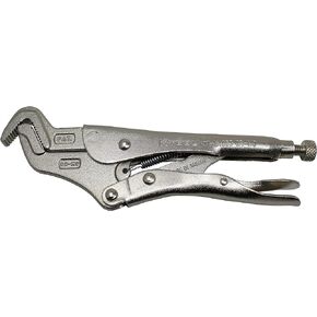 K Tool International 54053 كماشة ببغاء 9 بوصات للكراجات ومحلات الإصلاح والأعمال اليدوية، مقبض قطع ملف من 3 جوانب، فولاذ موليبدينوم الكروم، 15/64 بوصة إلى 1-1/4 بوصة (6-32 مم) سعة الفك، برغي ضغط قابل للتعديل