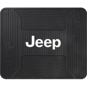 Plasticolor 001222R01 Jeep Elite Style Rear Seat Floor Utility Mat for Car Truck or SUV, 16.75" L X 13.75" W , Black