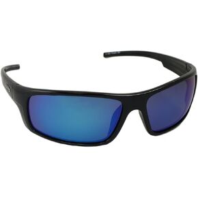 Sea Striker Finatic Polarized Sunglasses, Black Frame, Blue Mirror Lens