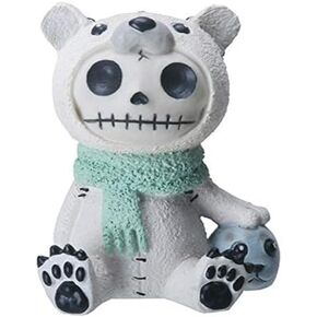 SUMMIT COLLECTION Furrybones Chilton Signature Skeleton in Polar Bear Costume with Baby Seal