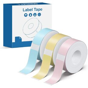 P21 Label Maker Tape Black on White 14x40mm(0.55"x1.57"), Adapted NELKO P21 Label Printer Paper Standard Laminated 180 Labels/Roll, White Label Tape Use for Office, School and Home - 3 Rolls in Kuwait