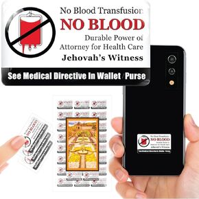 -5pcs- No Blood Transfusion Premium 3D Stickers - Accessories of Cell Phone, Ministry Supplies - for JW Gifts, Jehovah Witnesses, JW.org, Men and Women (Original 5)