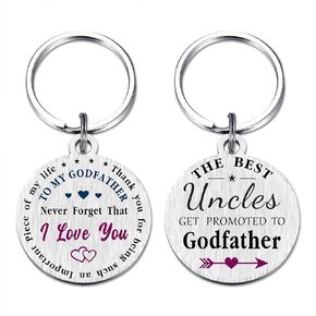 Father's Day Gifts for Godfather- Goddad Birthday Proposal Keychain-Christmas Xmas Valentines Easter