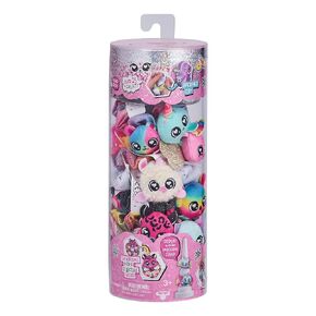 SCRUNCHMIEZ 96553 Seven Pack, Exclusive Magically transforms from Hair Scrunchie to Cute Plush Friend as Well as Backpack Clip. So Many Characters to Collect & wear