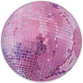 Pink Disco Ball Preppy Small Mouse Pad 7.9x7.9 Inches,Washable Round Cloth Mousepad for Office Laptop Computer,Non-Slip Rubber Base Mouse Pads for Wireless Mouse, Gifts for Teen Girls