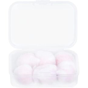 Fdit 6pcs Reusable Waterproof Wax Cotton Earplug Noise Reduction Earplugs, for Swimming Sleeping Study