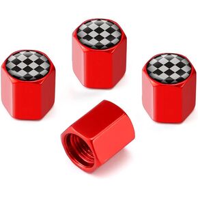 Car Tire Valve Stem Caps,Tire Valve Stem Caps Accessory,Universal Stem Covers for Car, Trucks, Bikes, Motorcycles,Corrosion and Wear Resistance,Styling Decoration Accessories,4Pcs(Black)