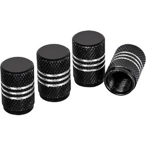 Tire Valve Stem Caps,4 pcs/Pack, Anodized Aluminum Tire Valve Cap Set, Universal Stem Covers for Cars Trucks Motorcycles SUVs and Bikes