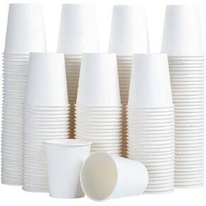 300 Pack 5 oz Paper Cups, White Paper Disposable Cups, Small Bathroom Mouthwash Cups, Hot/Cold Drinking Cups for Bathroom, Home, Party, Office, Picnic, Travel