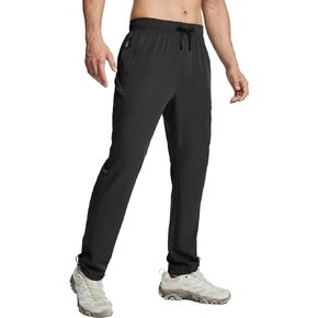 BALEAF Men's Hiking Pants Lightweight Quick Dry Water Resistant Elastic Waist Cargo Pants with Zip Pockets for Outdoor
