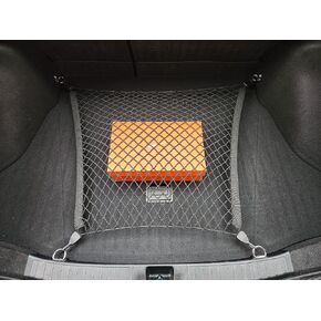 Floor Style Automotive Elastic Trunk Mesh Cargo Net for Toyota Prius 2023-2024 - Premium Trunk Organizer and Storage - Luggage Net for Sedan - Best Car Organizer for Toyota Prius (XW60)