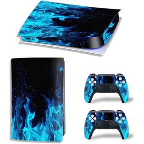 غطاء ملصق من الفينيل لكامل الجسم لجهاز PS5 الإصدار الرقمي ووحدات التحكم - الكون الأرجواني