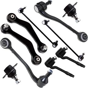 SCITOO 10-PC SET Suspension Kit for 2000-2003 For BMW X5 - Front Lower Control Arm Rear Upper Rearward Control Arm Front Outer Tie Rod End Front Sway Bar End Link Front Lower Ball Joint