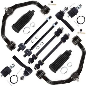 SCITOO 12-PC SET Suspension Kit For Ford Ranger For Mazda B2500 B3000 B4000 Front Upper Control Arm And Ball Joint Lower Ball Joint Inner Outer Tie Rod End Sway Bar End Link Steering Boot