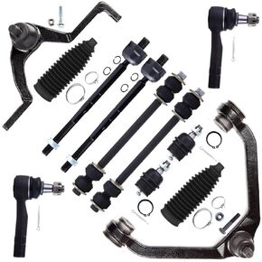 SCITOO 12-PC SET Suspension Kit For Ford Explorer Ranger For Mazda B2500 B3000 B4000 For Mercury Mountaineer Front Upper Control Arm And Ball Joint Sway Bar Link Inner Outer Tie Rod End Steering Boot
