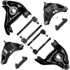 SCITOO 10-PC SET Suspension Kit for Chevrolet C1500 C2500 Express 1500 2500 Tahoe For GMC C1500 C2500 Savana 1500 2500 Yukon - Lower Upper Control Arm Inner Outer Tie Rod End Adjusting Sleeve
