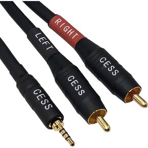 CESS-261 كابل توصيل منخفض الضوضاء 2.5 ملم إلى RCA لمشغل الموسيقى DAC ومكبر الصوت in Kuwait
