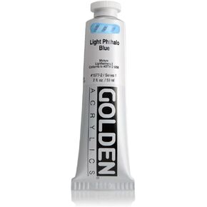 Golden Heavy Body Acrylic, 2 Ounce Tube, Light Phthalo Blue (1577-2)