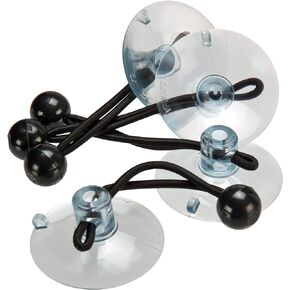 AIRHEAD Suction Cup Tie Downs, 6", Opaque white, 4 pack