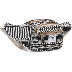 Hemp Fanny Pack & Hemp Waist Belt for Men & Women (Black)