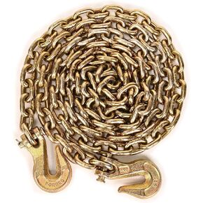 Aain 5/16" G80 Transport Tow Chain Binder Tie Down Flatbed Truck Trailer Chain 20 FT Heavy Duty Load Binder Chain for Trailer Truck Transport - 4,900 lbs WLL