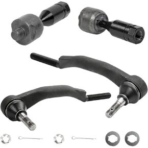 Motorman 4 pcs (2) EV80965+(1) ES3675+(1) ES3676 Front Tie Rod End Set 16mm 2004-2007 Buick Rainier 2002-2009 Chevrolet Trailblazer 2002-2009 GMC Envoy 2003-2008 Isuzu Ascender,2005-2009 Saab 9-7X