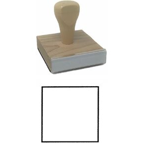 Square Outline Rubber Stamp, 2 X 2'' Wood Stamp