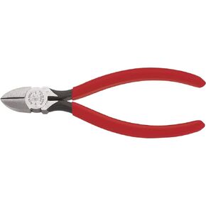 Klein Tools D202-6C Pliers, Diagonal Cutting Pliers with Tapered Nose, Short Jaws and Spring-Assist Action, 6-Inch