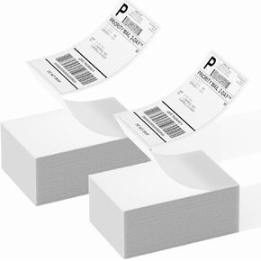 1000 Labels Compatible MUNBYN 4"x6" Direct Thermal Label, (500 Labels/Stack) Fanfold Shipping Label Paper for Direct Thermal Printer JADENS, BEEPRT, ASprink, Nelko, Phomemo, for UPS USPS