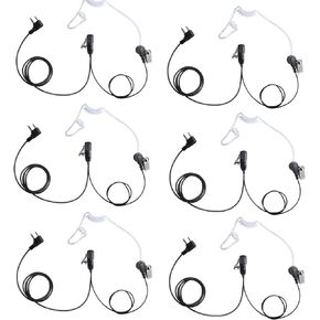 Transparent Security Ear Piece Earpiece Radio Headset Ptt Vox Mic for Midland gxt1000vp4 gxt1000 gxt1000g lxt600 lxt500vp3 lxt 600pa gxt avph3(6Pack)