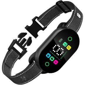 [2024 Upgrade] Dog Bark Collar, Rechargeable Smart Bark Collar for Large Medium Small Dogs, Anti Barking Training Collar with 8 Adjustable Sensitivity and 4 Safe Training Mode, Beep, Vibration, Shock