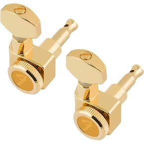 Fender Deluxe Locking Staggered Guitar Tuners, Gold (Pair)