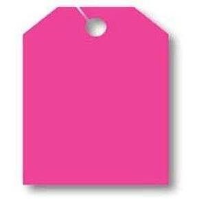 Car Mirror Hang Tags - Jumbo Fluorescent (50 per Pack) (Reduced, Yellow)