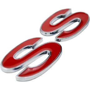 (Set of 2) Chrome Trimed 3D 1996-2002 SS Emblem Badge 12369965R Replacement for Camaro SS SLP