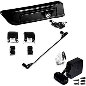 Black Hinges Latch Hardware Kits And Lid Tether For Harley Touring Street Glide Road King With Tour Pak 2014-2020 Model
