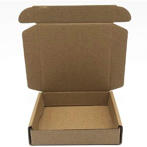 Small Cardboard Shipping Box Mailers 4.5 x 4.2 x 1 Inch Corrugated Packaging Storage Boxes 30 Pack (Inside Size: 4 x 4 x 0.9)