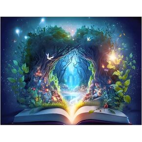 Miraclekoo 5D شجرة الحياة الماس اللوحة حسب الأرقام عدة للبالغين - شجرة كتاب الماس مجموعات الفن الحفر الكامل الماس النقاط اللوحة مع الأحجار الكريمة المستديرة للبالغين والأطفال المبتدئين، 12 × 16 بوصة in Kuwait